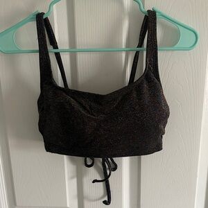 Xhilaration Black Sparkle Bikini Top